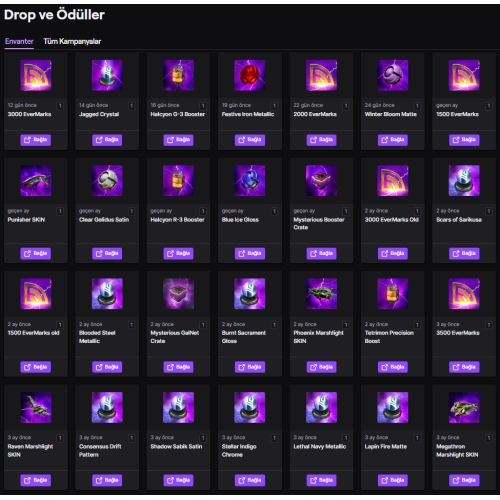  EVE Online Twitch Drops  75 Items 21 Spaceships + 6 Cases